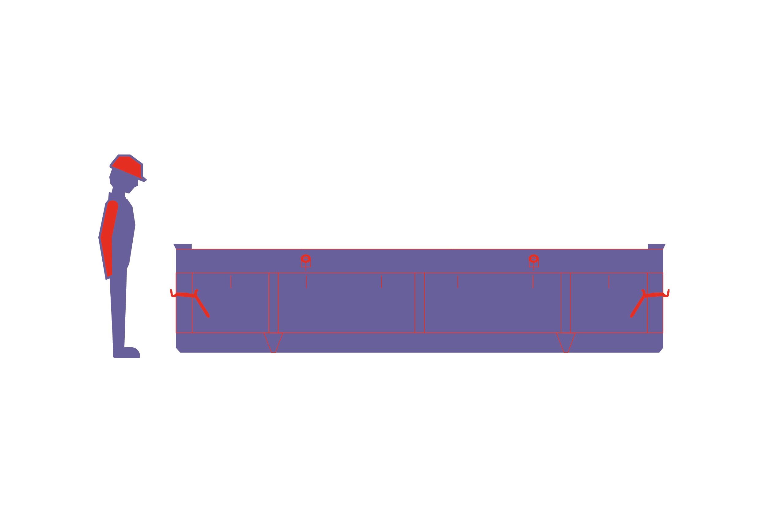 Flachmulde 4m³